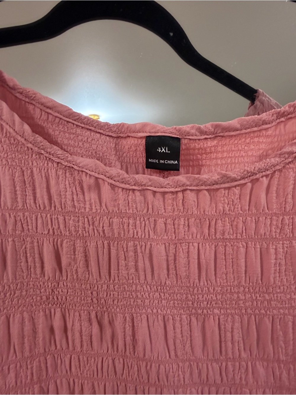 SHEIN Pink Ruffled Eyelet Peasant Top - Picture 2 of 2